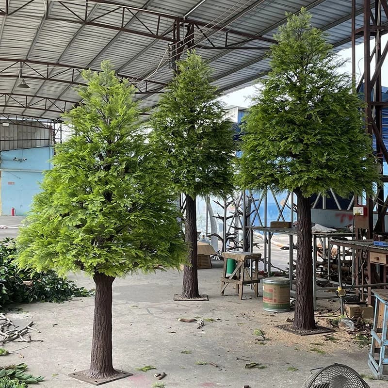 Artificial Tree of Metasequoia - Handmade fake tree for the landscape, great decoration of artificial ground Christmas plants