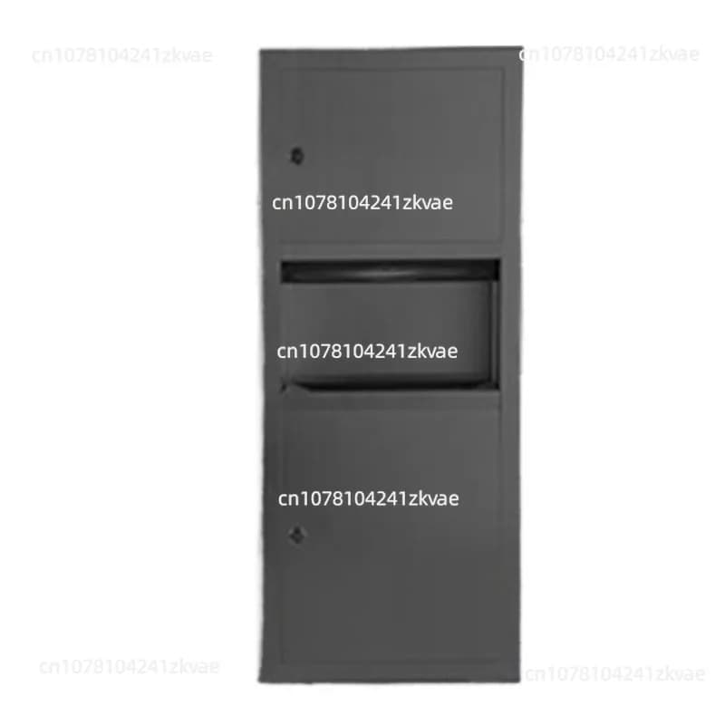 Wall-mounted Stainless Steel Three-in-One Paper Towel Dispenser with Waste Bin