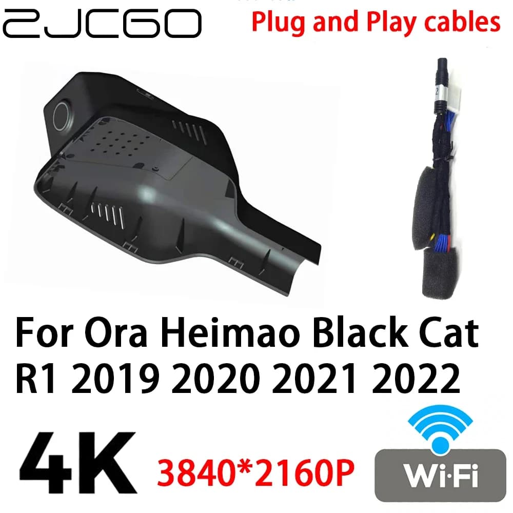 ZJCGO 4K 2160P Auto DVR Dash Cam Plug and Play Video for Ora Heimao Black Cat R1 2019 2020 2021 2022