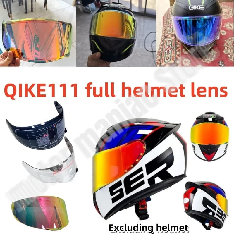 Casco integrale originale QIKE111 Casco speciale Lente giorno notte Lenti colorate ad alta definizione Visiere per casco Accessori moto