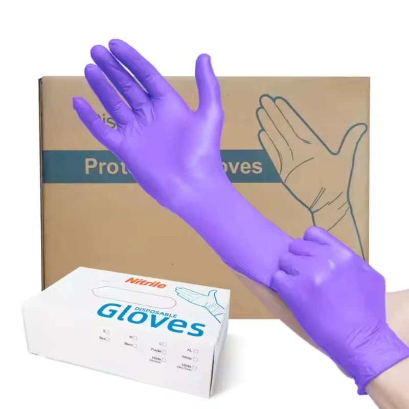 20/50/100PCS Guanti monouso in nitrile viola Guanti per pulizia spessi 5Mil Guanti per meccanici industriali da cucina senza lattice