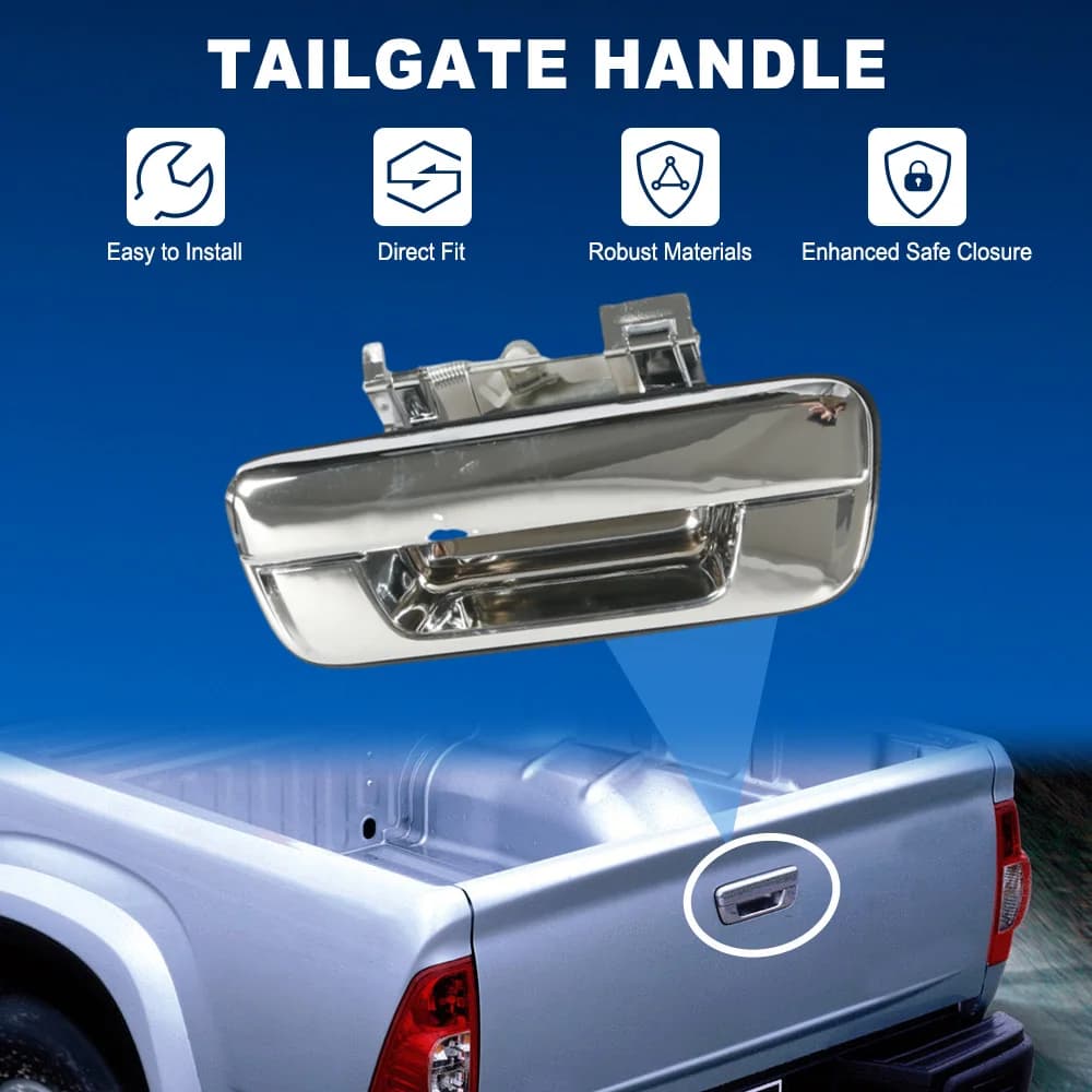 Maniglia portellone posteriore con/senza buco della serratura cromata per Holden Colorado RC 2008-2012 Isuzu D-Max 2002-2011 8972353863