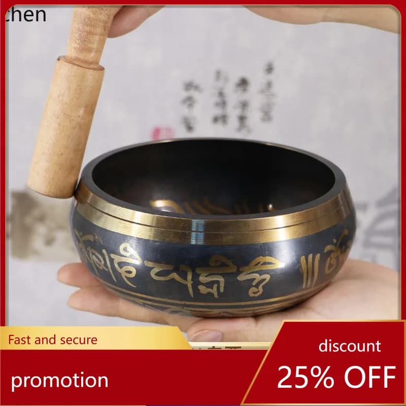 Cz handmade sutra buddha sound meditation bowl singing bowl bowl ear pick healing copper chime