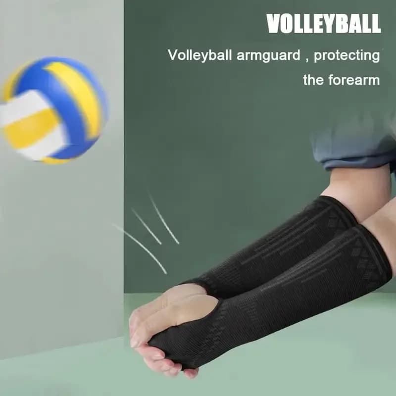 1 pair of padded sleeves for volleyball, for forearm and wrist with padding