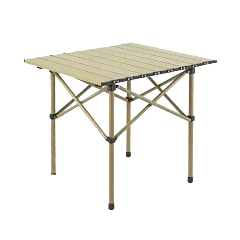 Tavolo da Campeggio Pieghevole in Metallo Resistente con Design Moderno per Cucina all'Aperto, Picnic, Grigliate, Palestra e Uso Esterno