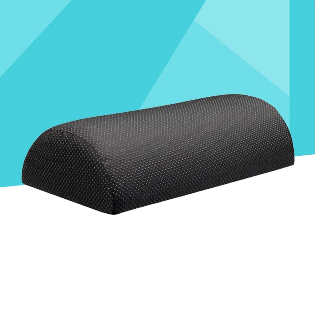 Poggiapiedi Ergonomico Nero Semicircolare, Cuscino per Gambe da Ufficio, Tappetino Portatile per Lunghi Voli e Uso Scrivania, Comfort per i Piedi