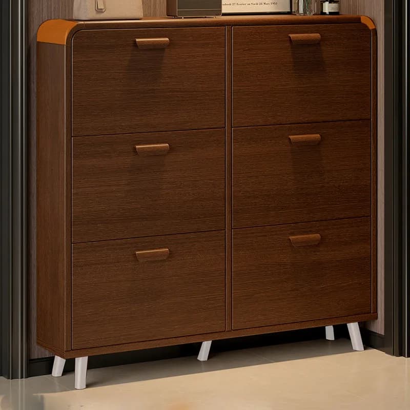 Scarpiera di Lusso di Design, Organizzatore Espositivo per Soggiorno, Scaffale Moderno in Legno per Scarpe e Ciabatte, Arredamento Casa