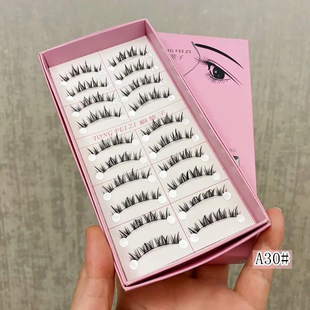 Finte 3D lashes in Finta Pelliccia di Visone, Ciglia Finte Naturali Lunghe e Voluminose, Tools for Extension Ciglia