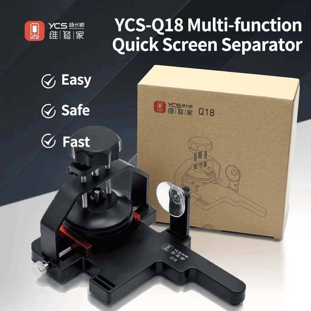 YCS Q18 Heat-Free Phone Screen Back Cover Separator Strong Suction Cup Adjustable Clamp for iPhone Samsung Xiaomi Repair