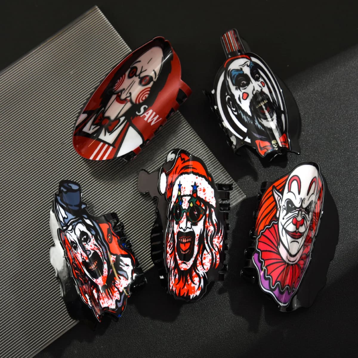 1pc europeo e americano clown smorfia grip design avanzato testa posteriore updo squalo clip per capelli presa per capelli