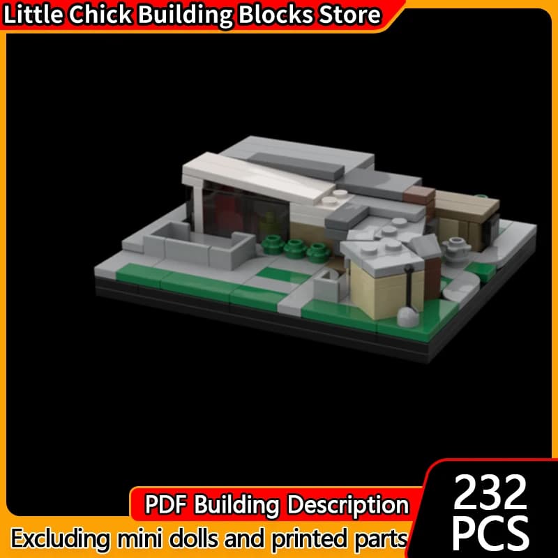 City Street View Model MOC Building Bricks Community Center Modular Technology Children Holiday Gifts Assemble Toys Suit