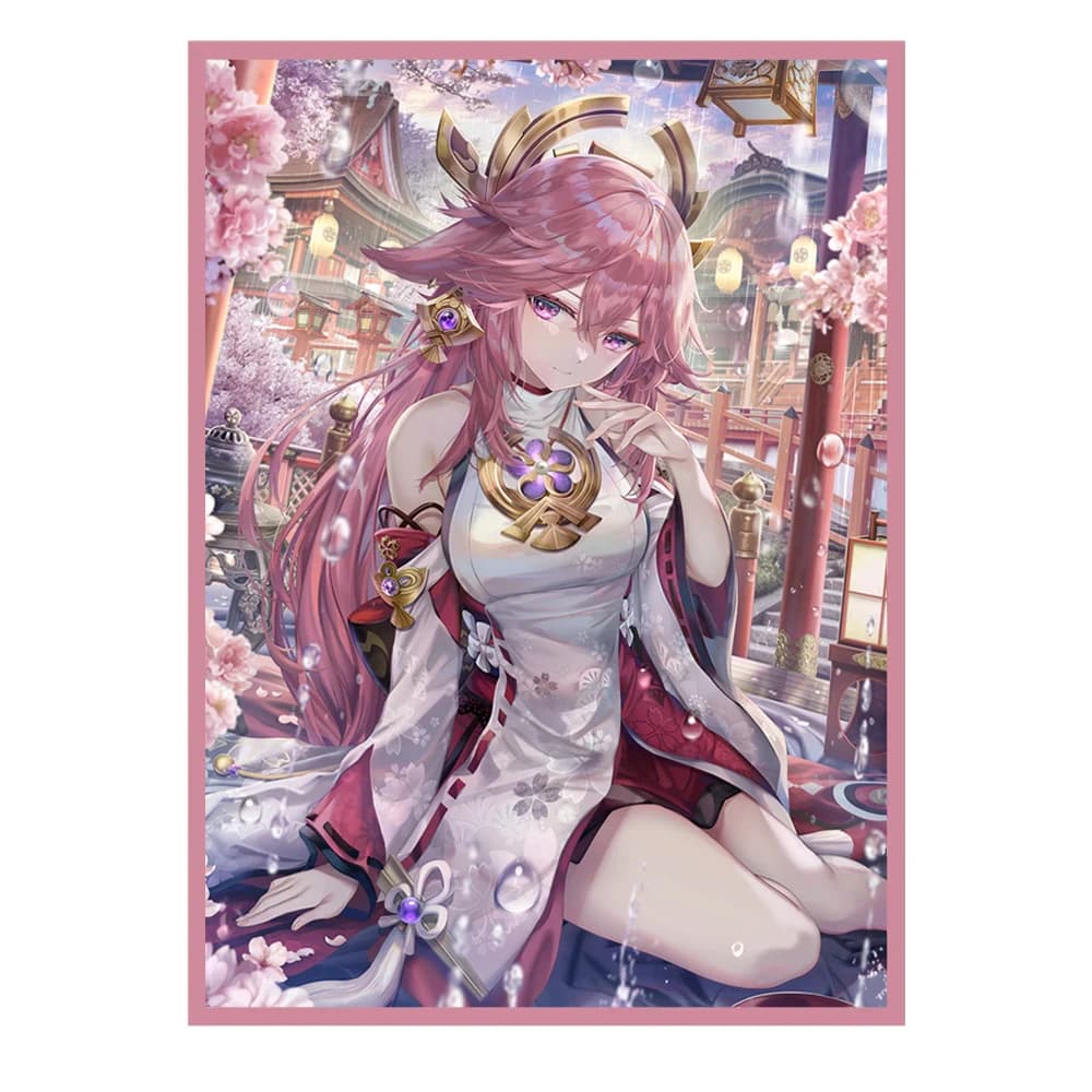 60PCS 67x92mm Laser Anime Card Sleeves carte da gioco da tavolo Protector PTCG Cards Shield Card Cover per carte collezionabili TCG/PKM/MGT