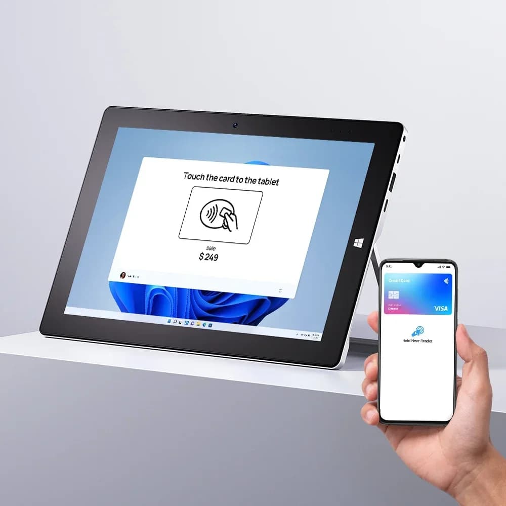 In stock Customized NFC Tablet Windows Tablet POS N100 8+256GB 1920*1200IPS 2+5MP Front NFC Contactless Payment Terminal