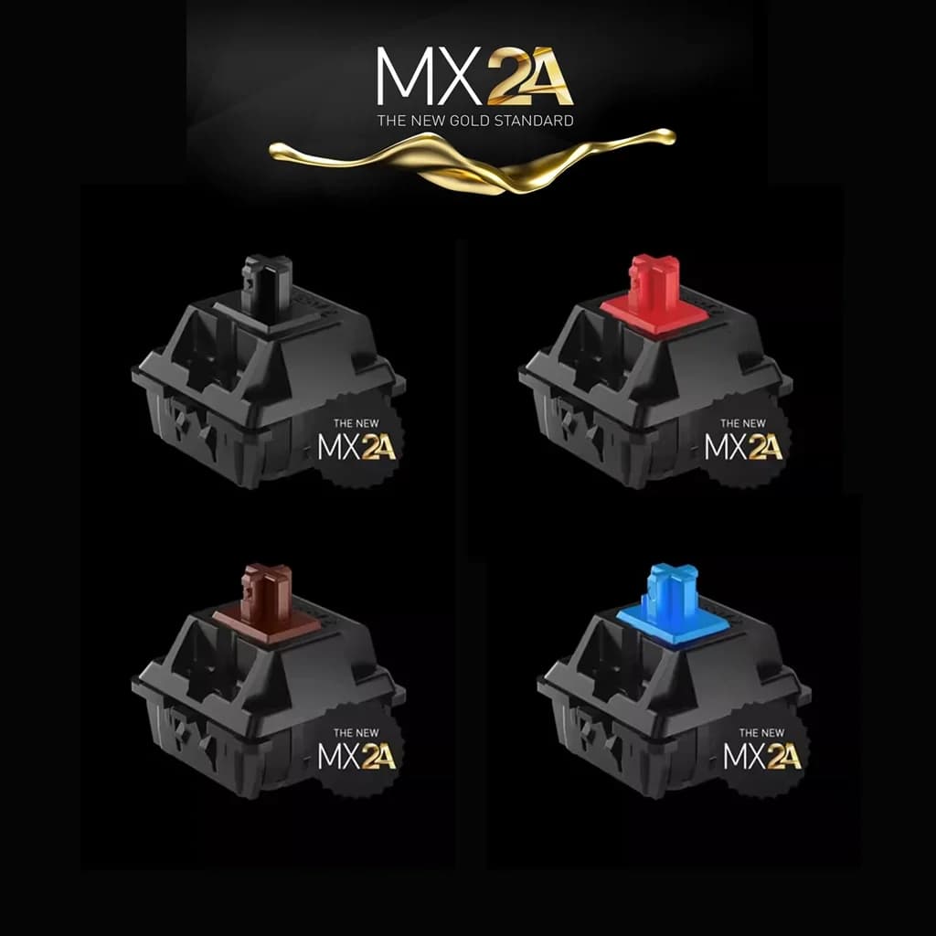 Interruttore Cherry MX2A originale Rosso Marrone Blu Argento Interruttori MX tattili lineari a 3 pin 5 pin Tastiera meccanica personalizzata Lubrificato in fabbrica