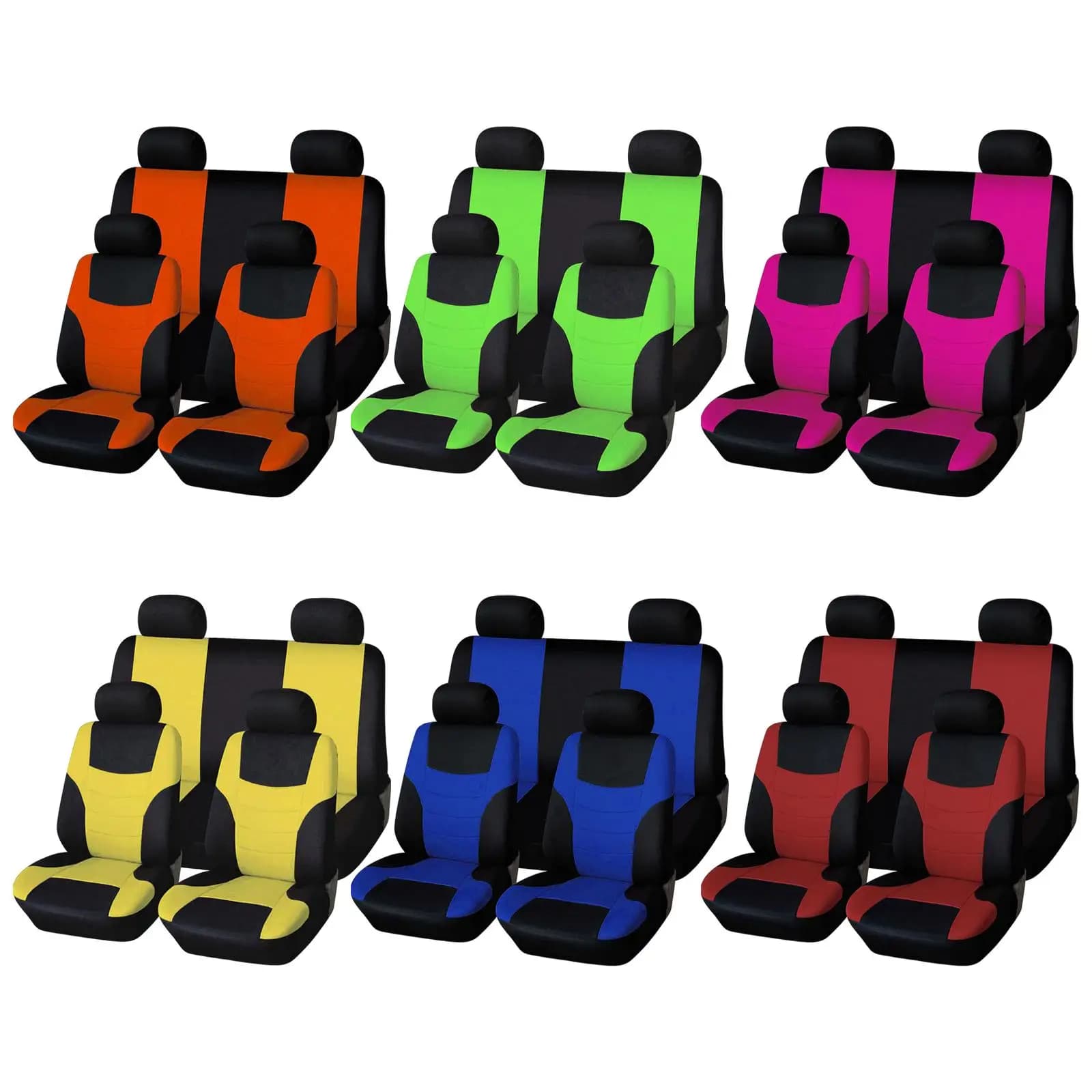 Car Seat Covers 8 pcs protection for rear front headrest comfortable protection for fashionable seat covers for Auto SUV spare parts Auto for all seasons