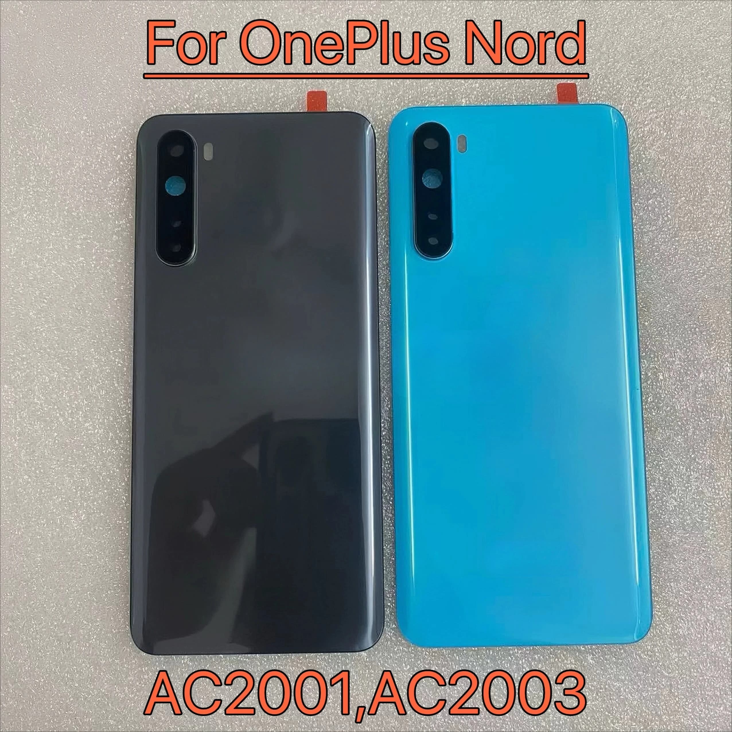 Back Glass Cover For Oneplus Nord Battery Cover Rear Door Housing Case Replacement Parts For 1+ Nord 5G With Camera Len
