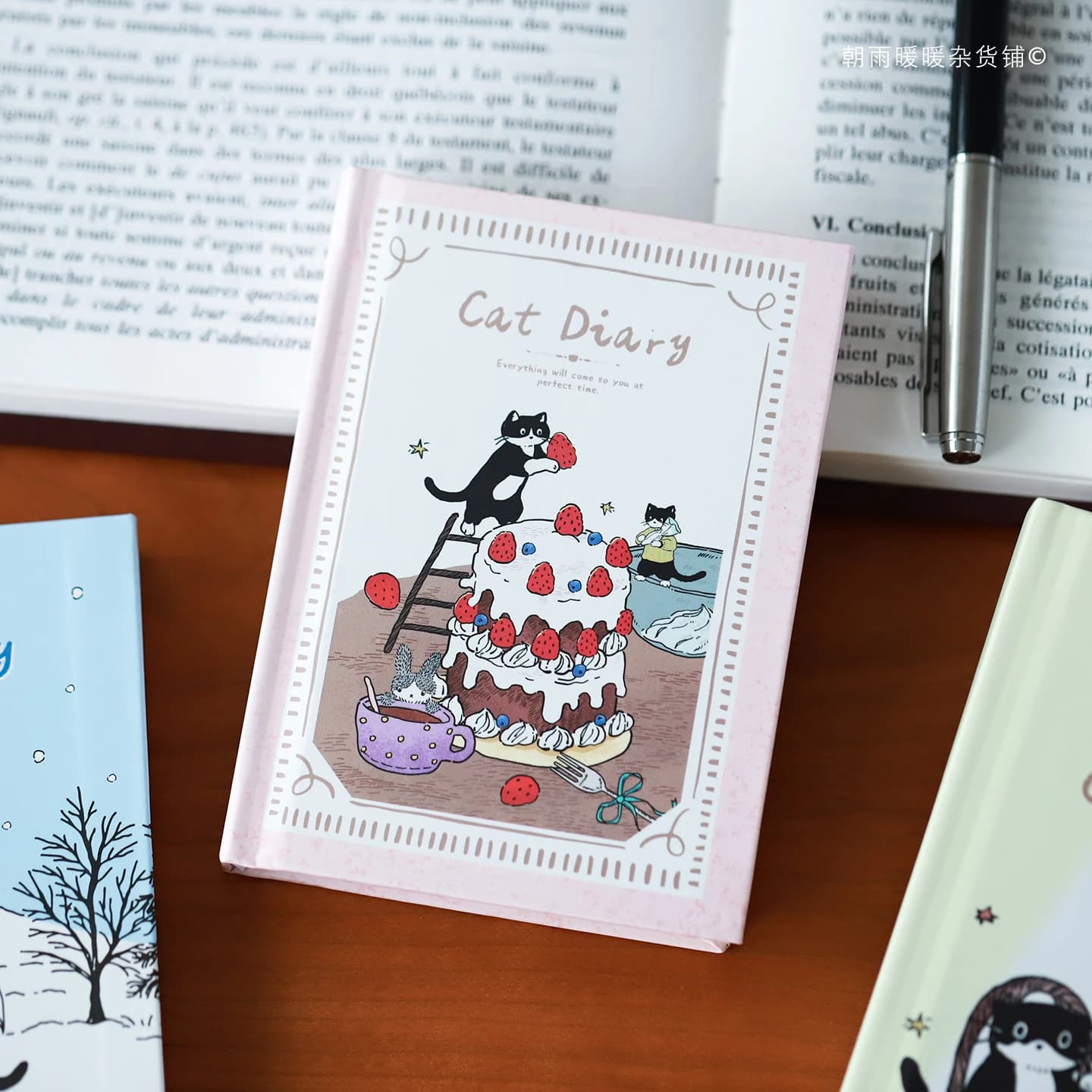 Cat Diary Notebook, Cute and Stylish Student Portable Mini A7 Pocket Notebook
