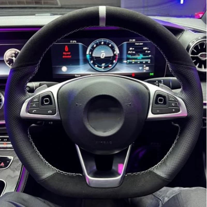 Anti-slip leather sewn car cover black suede car accessories for Mercedes-Benz W176 A180 B180 B200