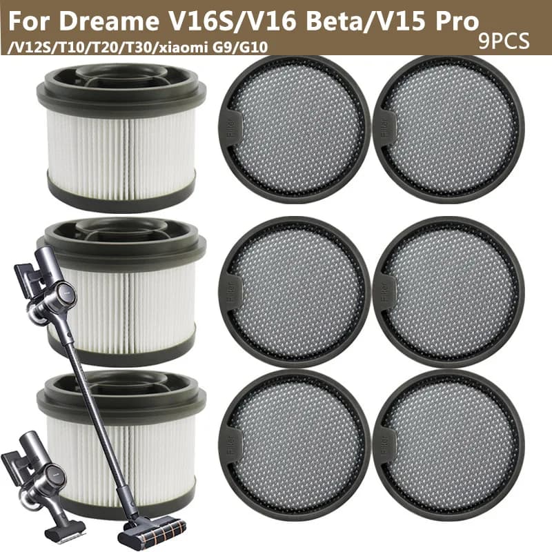 For Xiaomi G9/G10 Replaceable Front Rear Filter Screens Parts For Dreame V16S V16 Beta V15 Pro V12S T10 T20 T30 Vacuum Cleaner