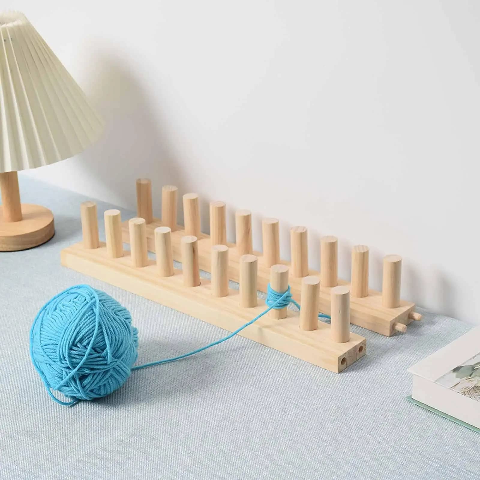 Wooden Yarn Craft Weaving Loom for Knitting Tapestry Shawl DIY Lovers Hand Crochet Kit for Beginners