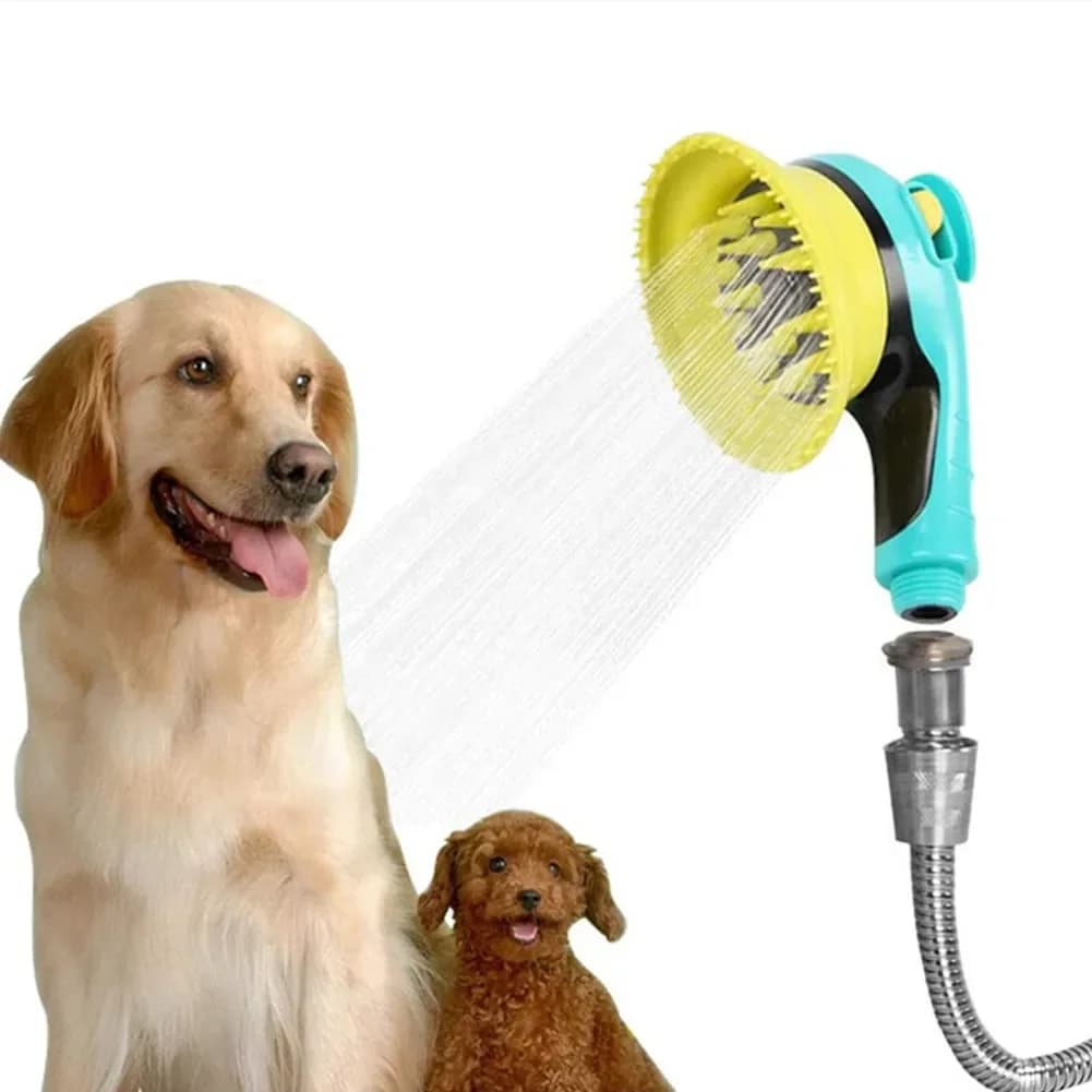 Spruzzatore per doccia portatile per cani e gatti, massaggio confortevole, strumento da bagno per toelettatura, spruzzatore per rubinetto per cani e gatti, forniture per animali domestici