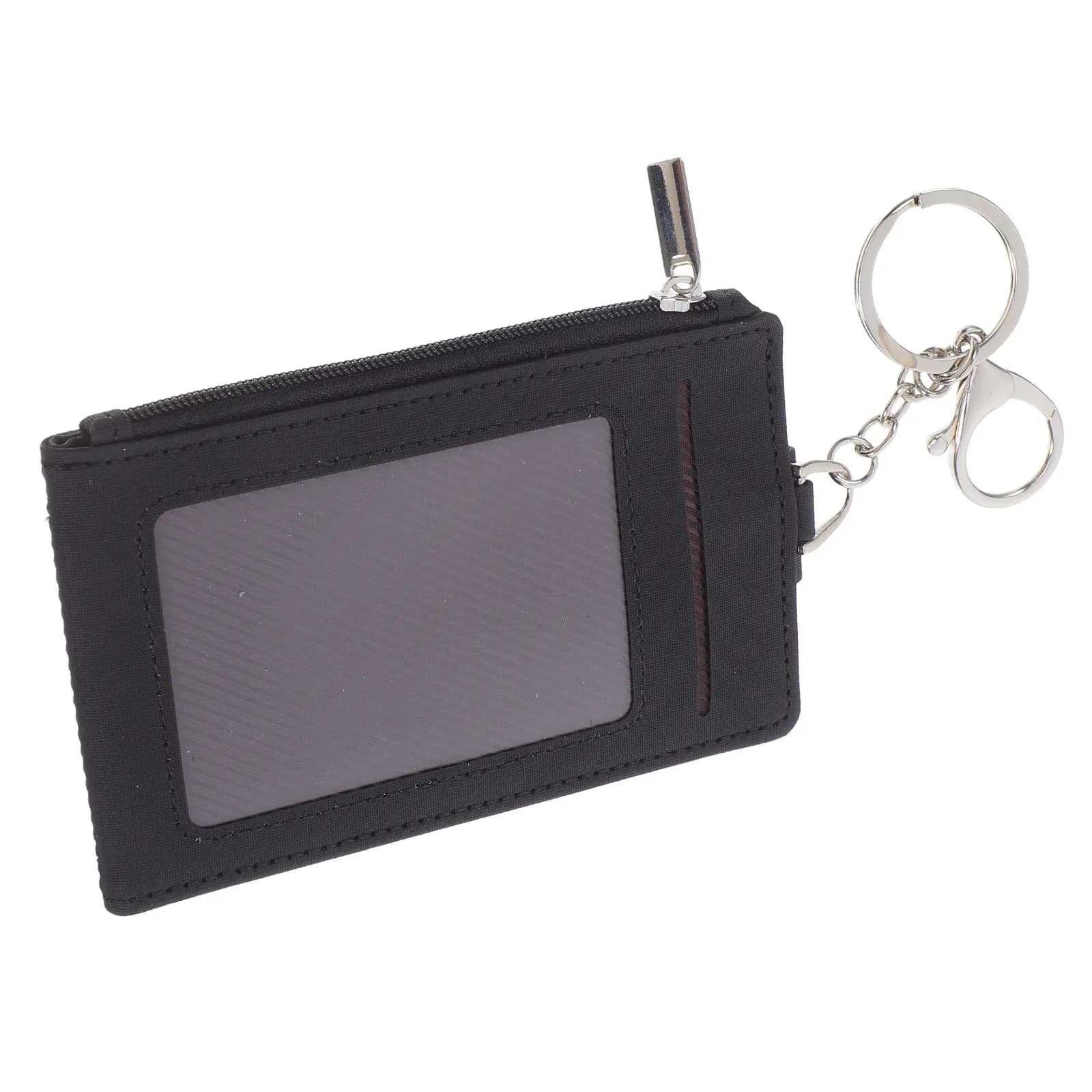 Portacarte in PU con Portachiavi, Custodia Impermeabile per Carte, Porta Badge Aziendale, Porta Pass Lavoro, Organizer Portachiavi con Portafoglio