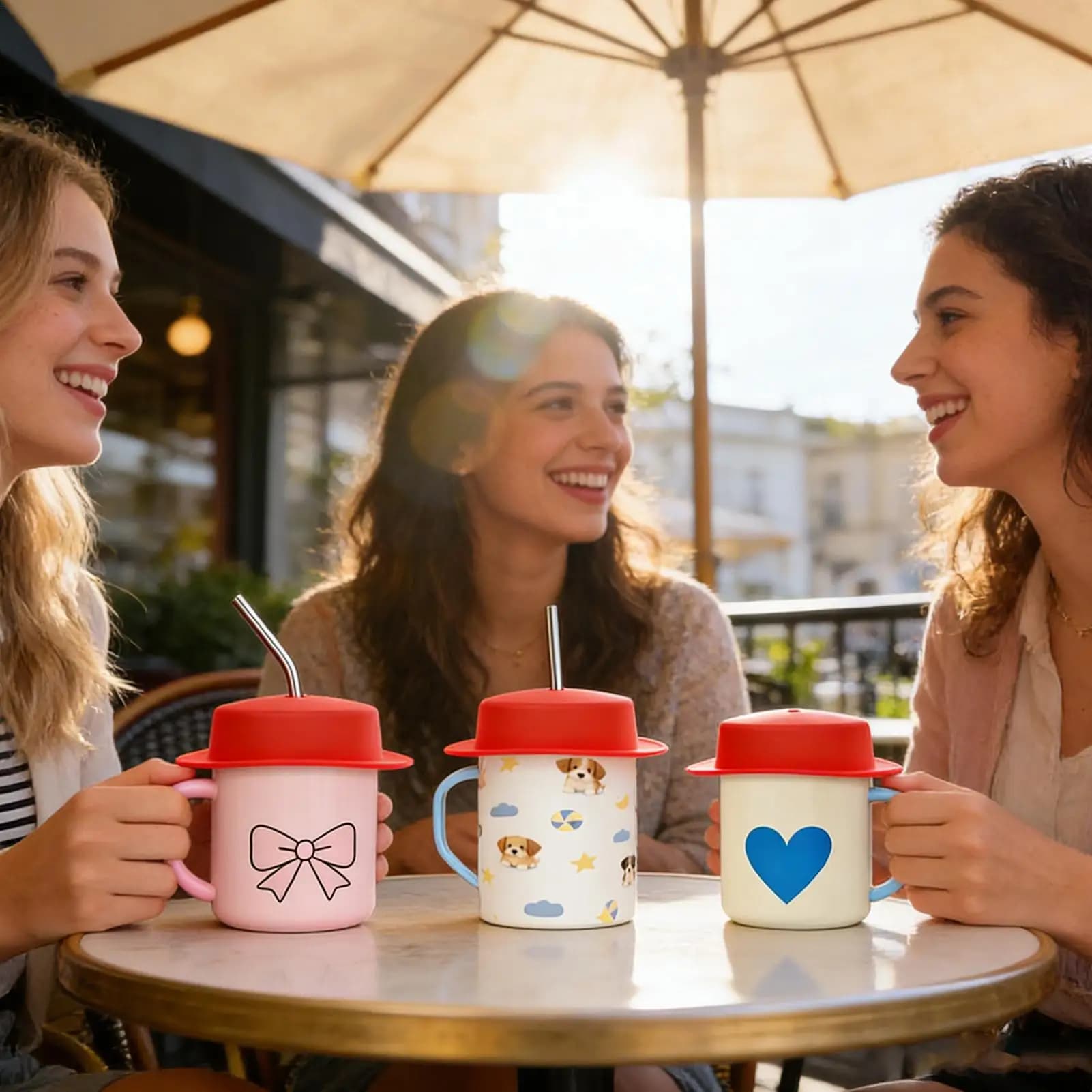 Coperchio della tazza Cappello Design Accessori per bottiglie d'acqua Coperchi riutilizzabili per bevande per uso alimentare per ufficio, casa, auto, scuola, spiaggia, bancone da picnic quotidiano