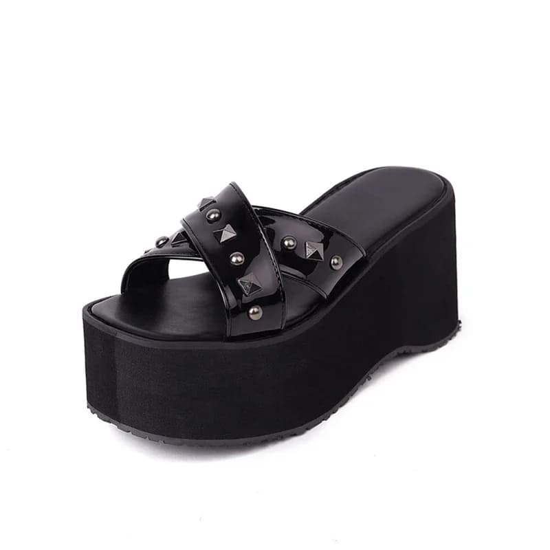 BLXQPYT Zapatos De Mujer Women Sandals Fashion Open Toe Wedges High Heels Summer Slipper Platform Sandals Plus Size 33 46 T525