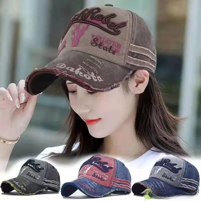 Cappello da baseball da donna in denim estivo con visiera lunga, effetto snellente, protezione solare, cappello sportivo alla moda per primavera e autunno