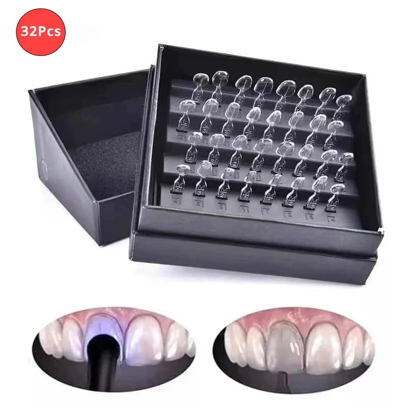 32 pcs/set Dental composite resin veneer mold kit Autoclave photopolymerizable front tooth whitening tool for dentistry