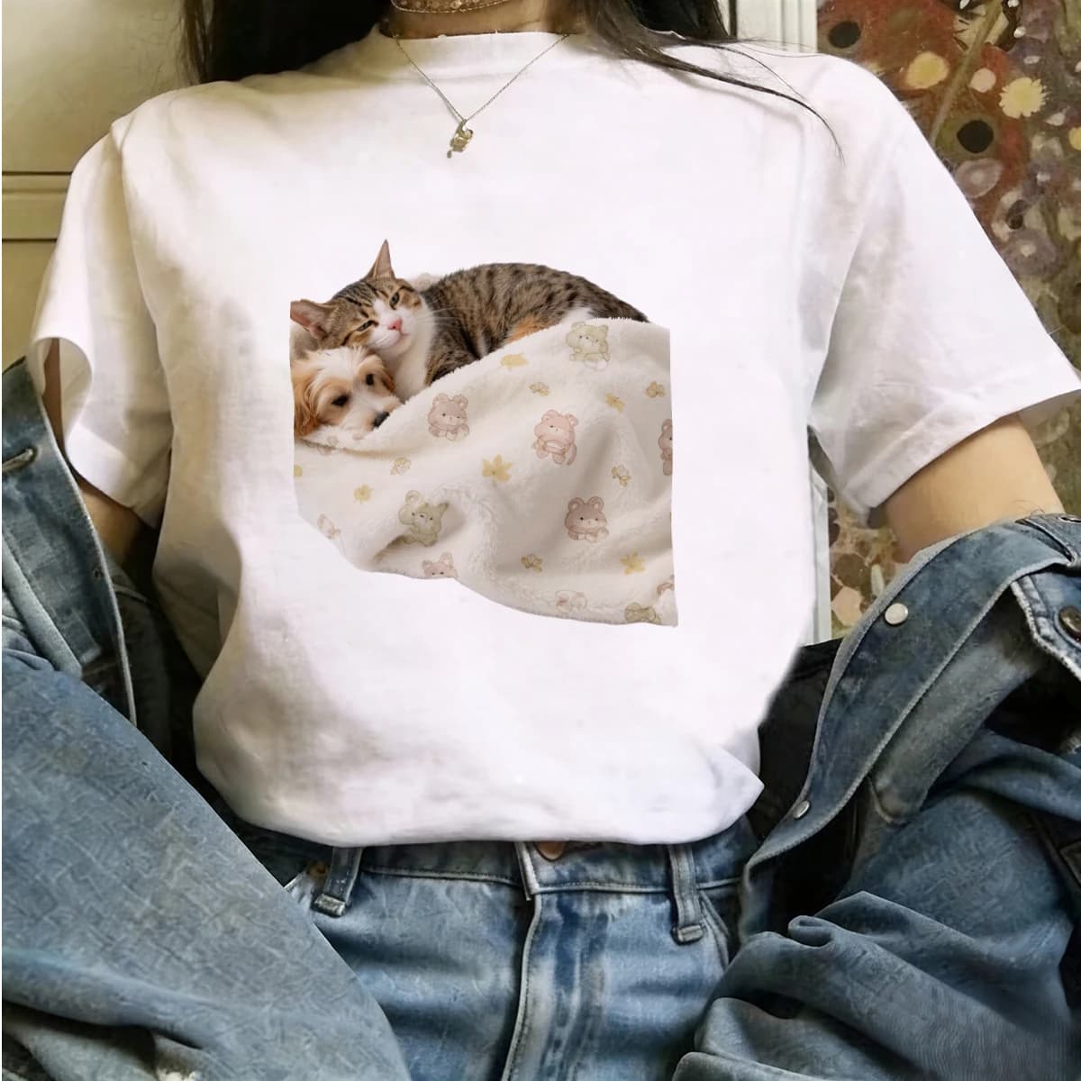 T-Shirts Draped Silhouette Flowing Female Feminine Style Elegant Look Movement Pattern Pretty Aesthetic Contemporary Fashion