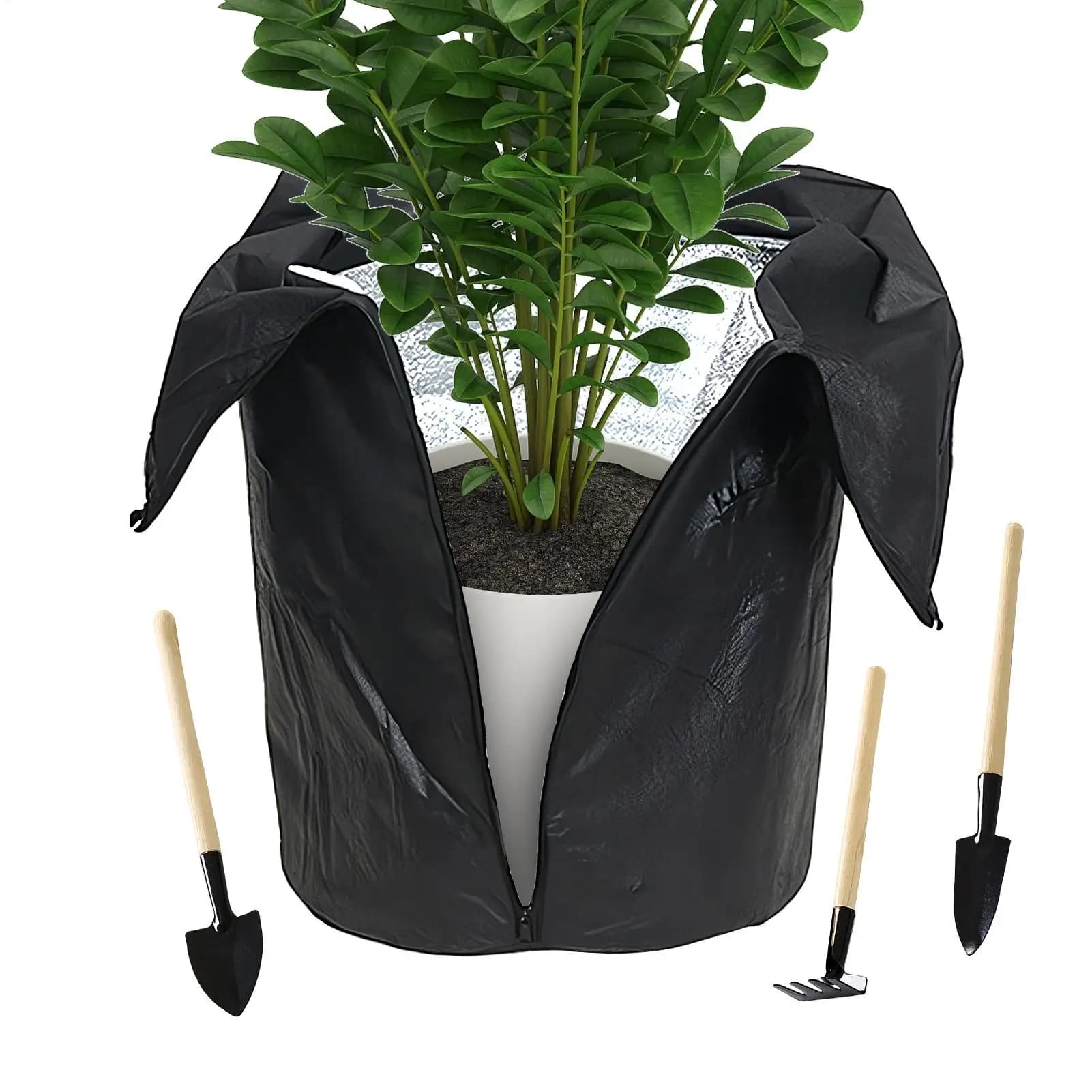 Winter Plant Protection Antifreeze thermal insulation with coulisse Cover for flower pot for winter for flower shrubs