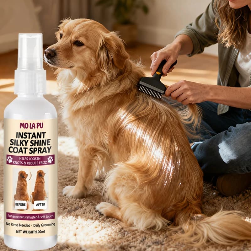 Spray Istantaneo 10-in-1 per la Cura del Pelo Lungo - Aiuta a Lisciare i Capelli Spessi, Ridurre i Capelli Svolazzanti e Mantenerli Morbidi, Ordinati e Facili da Pettinare - Spray Delicato che Dona una Lucentezza Leggera e Naturale ai Cani a Pelo Lungo, Offrendo Freschezza e Cura Quotidiana