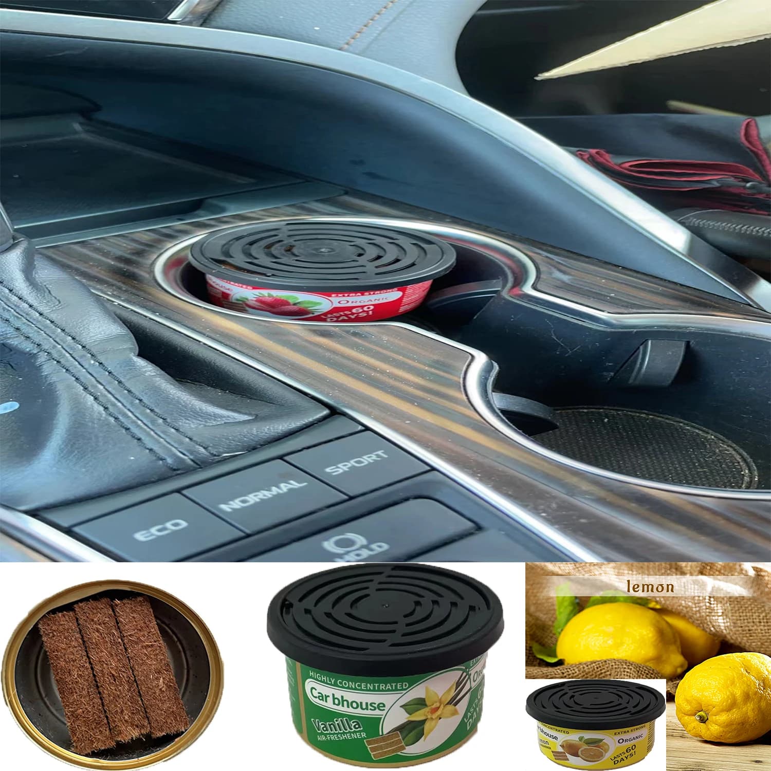 Car Deodorant: Coconut Perfume | Biological Cans | Essential Odor Eliminator | Long duration | Strong fragrance | For closed house