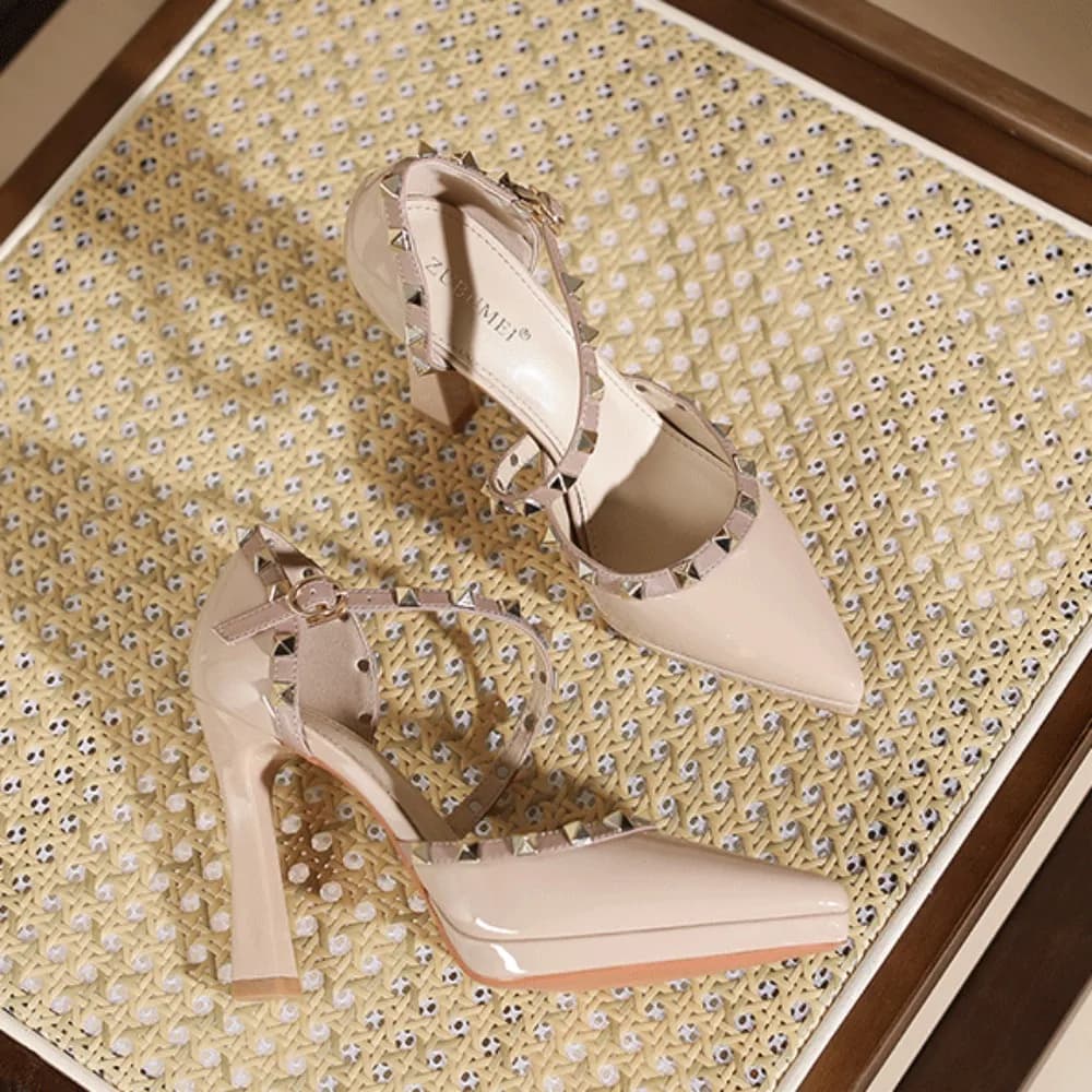 Women's Spilled Heel Sandals 2026, New High Heels Toe Heels Waterproof for Summer, Women's Shoes