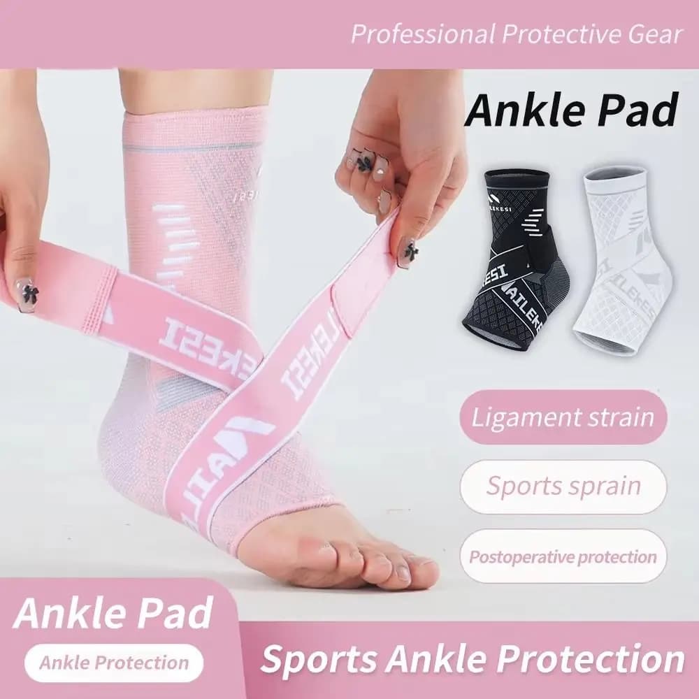 Manicotto di supporto per caviglia regolabile Cintura elastica Cintura per il piede Protezione per caviglia sportiva Comodo calzino di compressione per caviglia traspirante Palestra