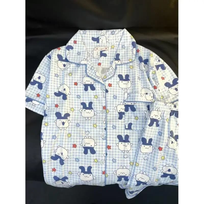 Pigiama TamaGozi Asami Yoshie a maniche corte, abbigliamento estivo per la casa, versione giapponese, pigiama carino e comodo