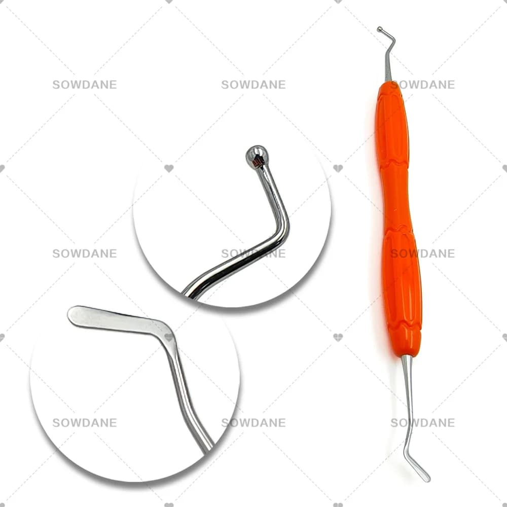 Set di strumenti per il restauro della spatola di riempimento in resina composita da laboratorio Lucidatore per riempitivo in resina/Plugger Manico in silicone Autoclavabile