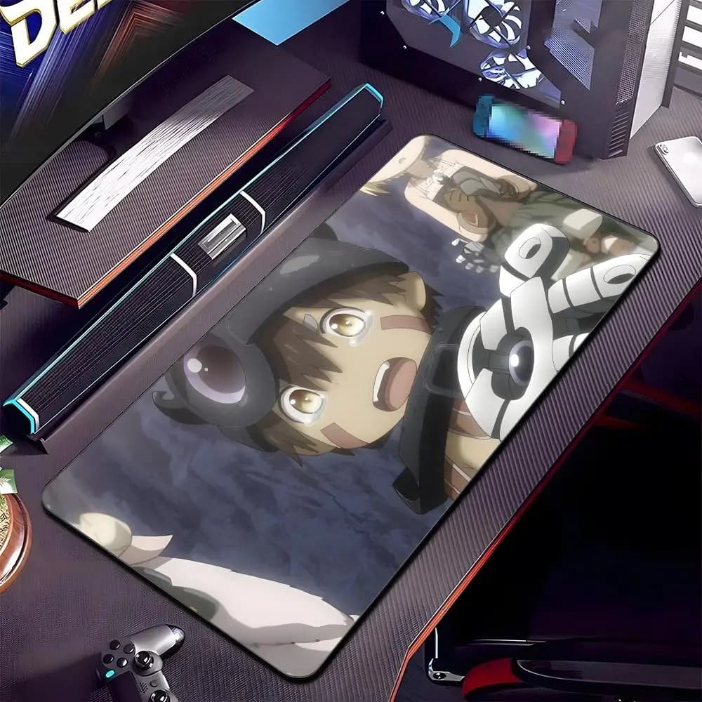 Tappetino per mouse ANIME M-Made in A-Abyss Reg, grande, da gioco, con bordi rinforzati, spesso, per tastiera e scrivania