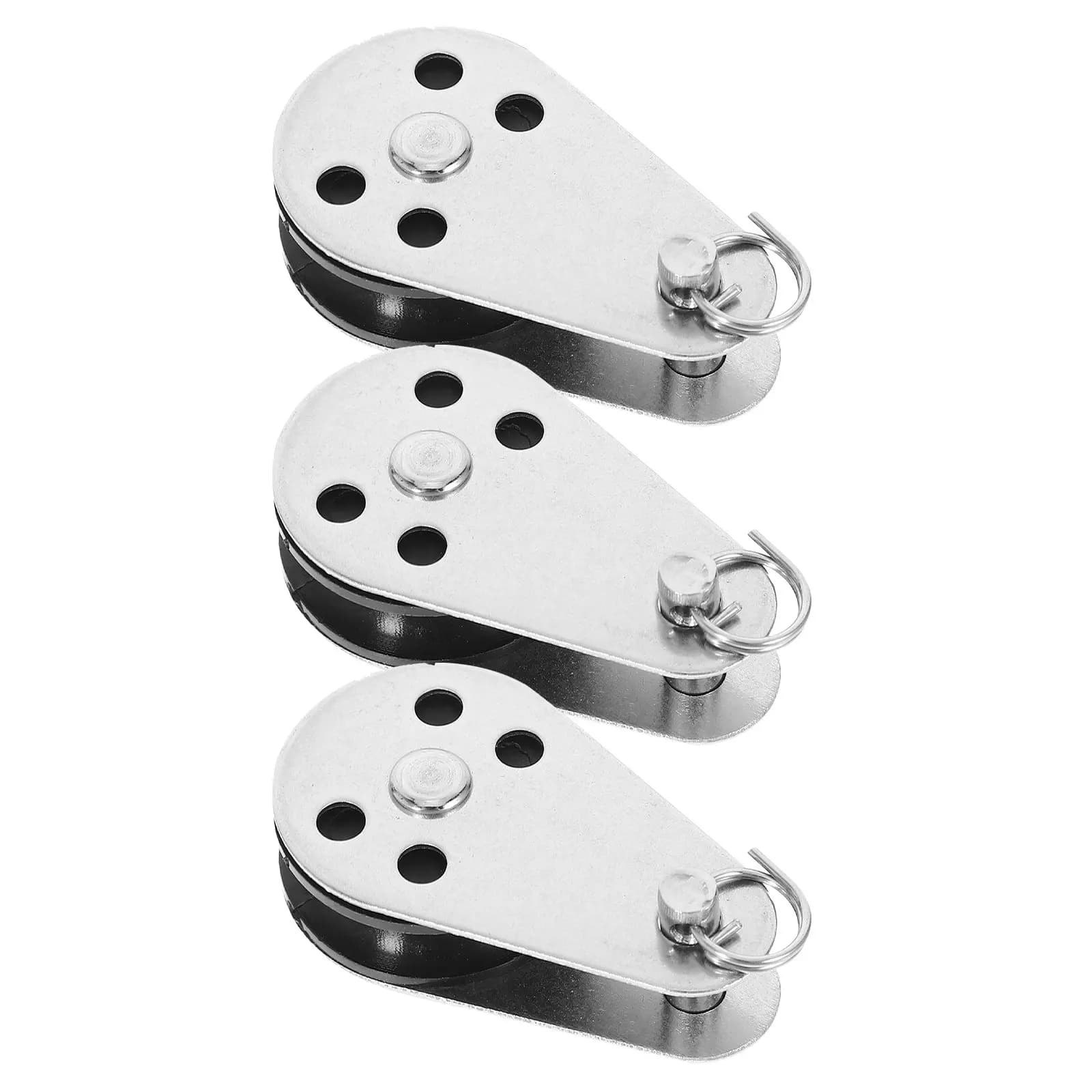 Set di 3 Pulegge in Acciaio Inox per Uso Marino, Puleggia Singola Resistente per Corde di Barche a Vela, Kayak e Accessori per Yacht