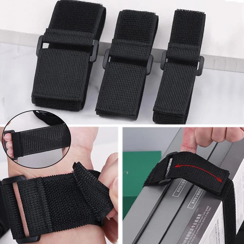 1 pz cinghie per cavi di fissaggio riutilizzabili cinghie di fissaggio fibbia in metallo regolabile fascette per cavi ad anello fascette per cavi Organizer per cavi fasce di fissaggio