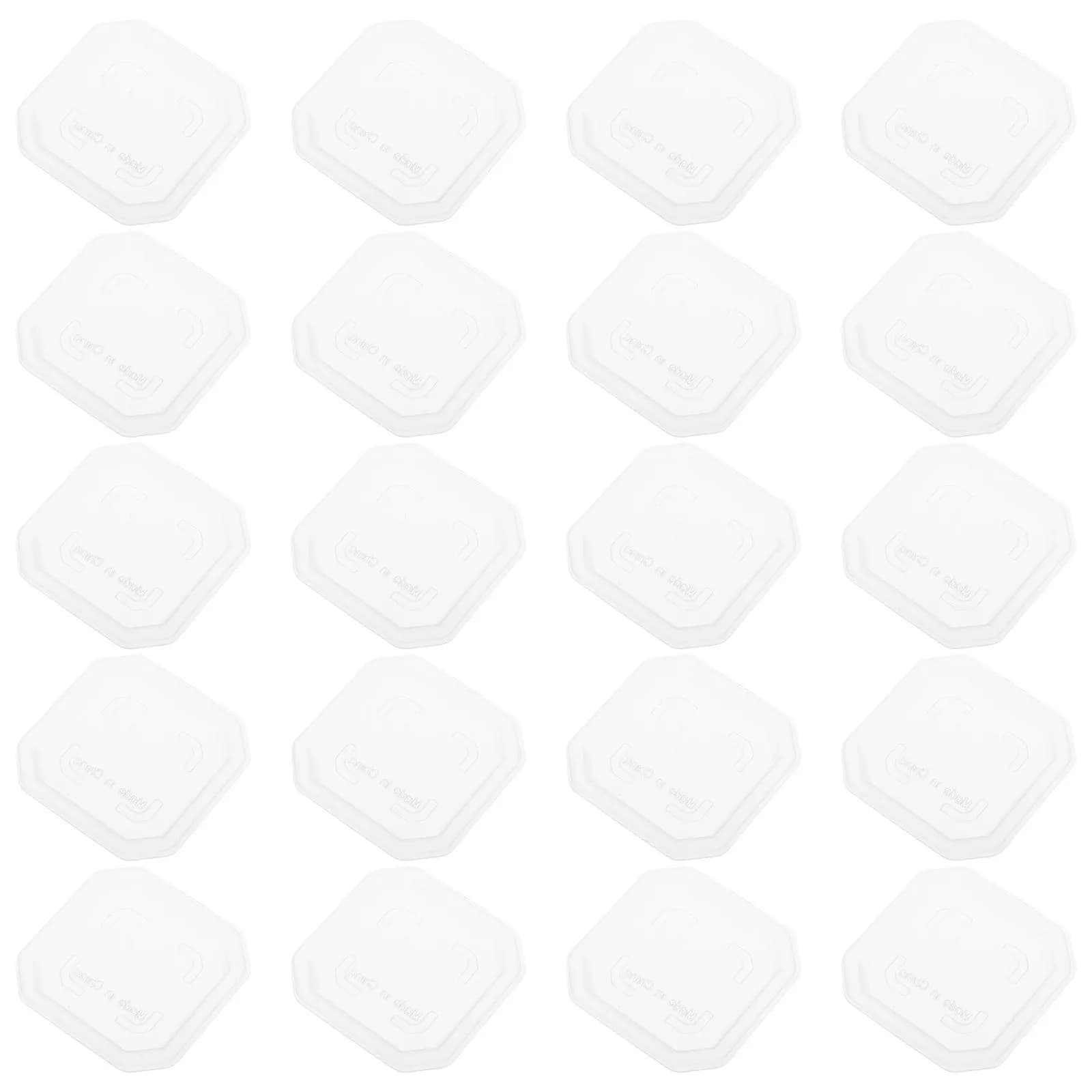 30 Pieces Subvaded Squares for Plants, 3 Inches of Thickness, in Transparent Plastic for Small Plants and Vases, for Interior and Exterior, Balcony, Davanzale