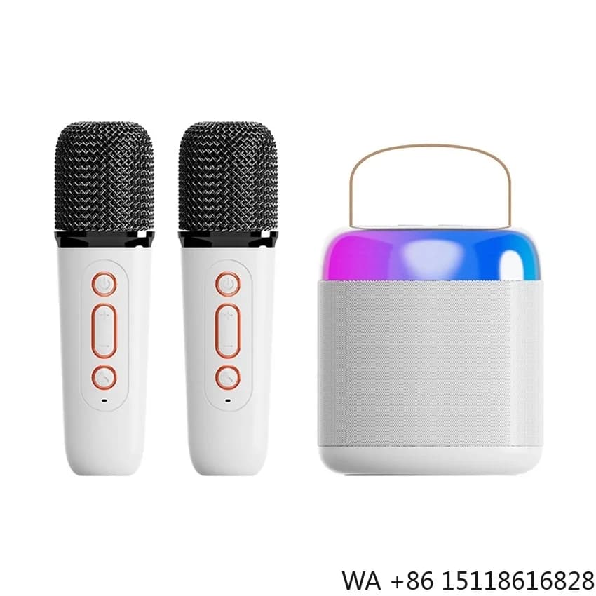 Handheld Wireless KTV Karaoke Machine With Dual Microphone Mobile Blue-tooth-compatible Speaker Portable Singing Equipment