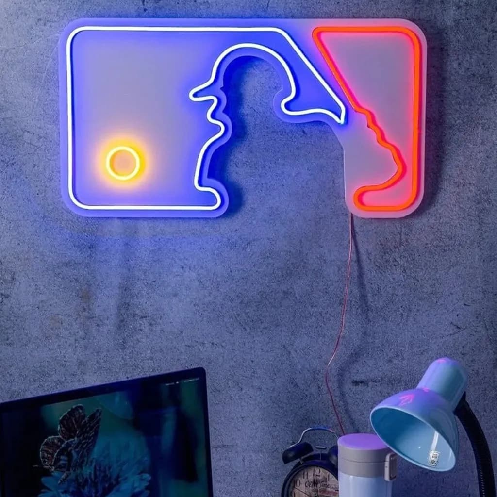 Insegna al neon da baseball Decorazione da parete per sala giochi Insegna al neon a led realizzata a mano Decorazione per camera da letto con luce a led per baseball Regalo di compleanno per ragazzi