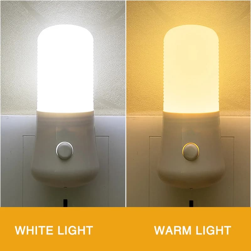 Luci notturne a LED Alimentazione per bambini Lampada da comodino Luci Presa americana Illuminazione notturna intelligente a risparmio energetico per il corridoio della camera da letto