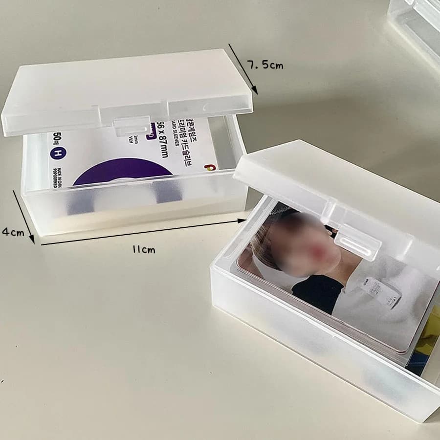 SKYSONIC 1 scatola portaoggetti smerigliata, organizer trasparente per cancelleria, adatto per buste per carte e cartoline, supporto da scrivania