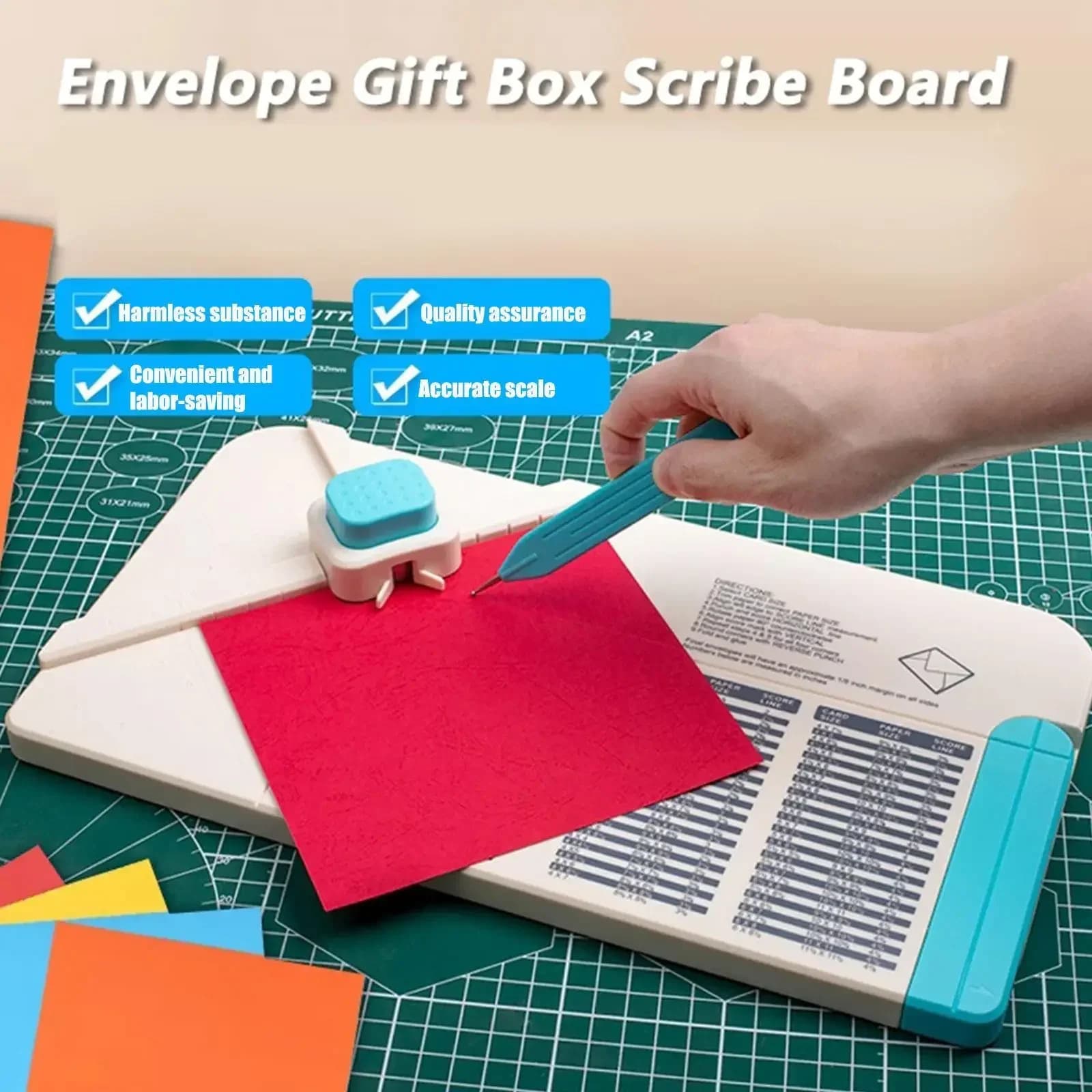 Envelop Punch Board DIY Kit Scrapbook Supplies For Crafting Envelopes Scribe Board Scrapbook Gift Box Envelope Scribe Board