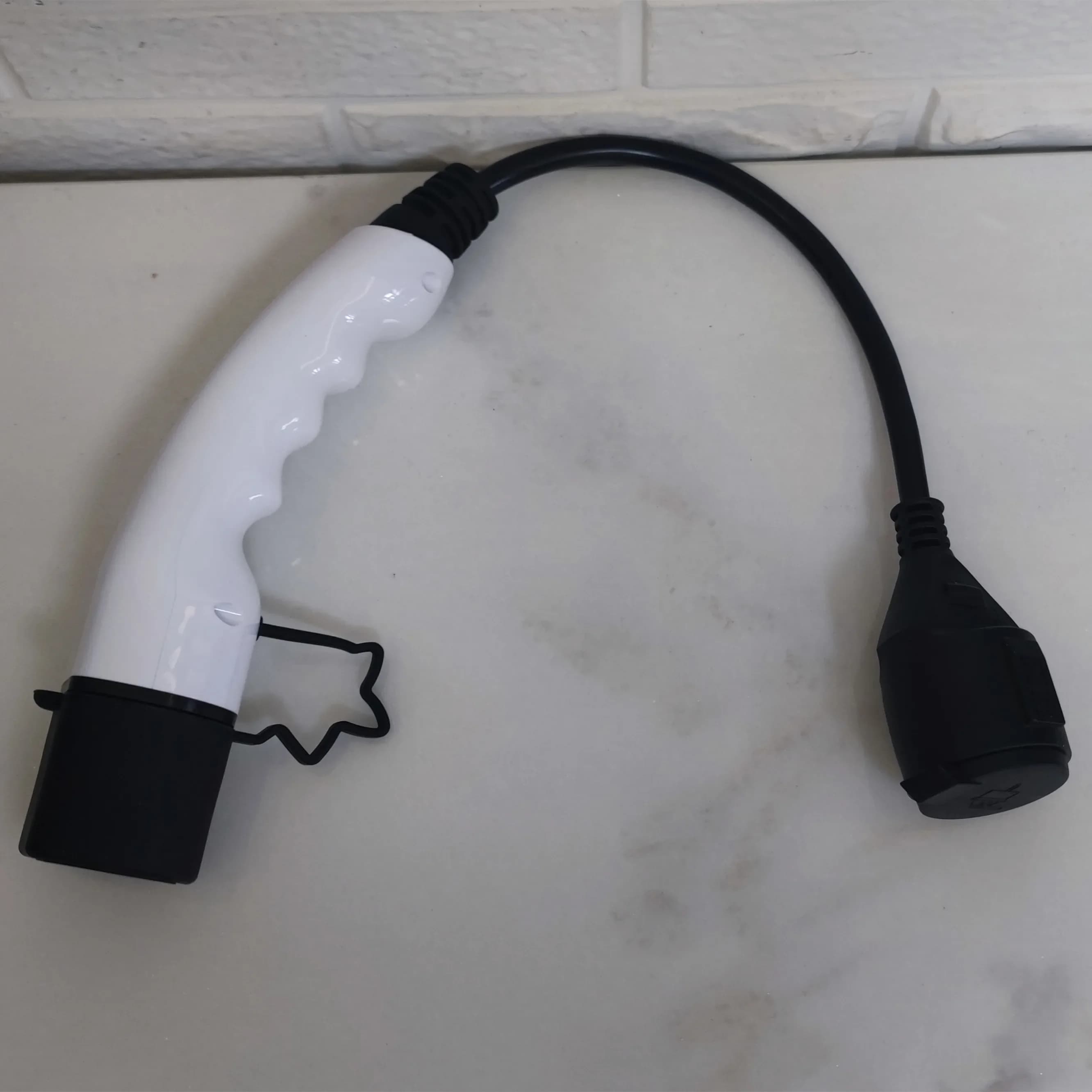 Type 2 to EU Plug Adapter, 16A 230V 50cm EV Charging Cable, WallBox Charging Station Connector, Electric Car Power Plug
