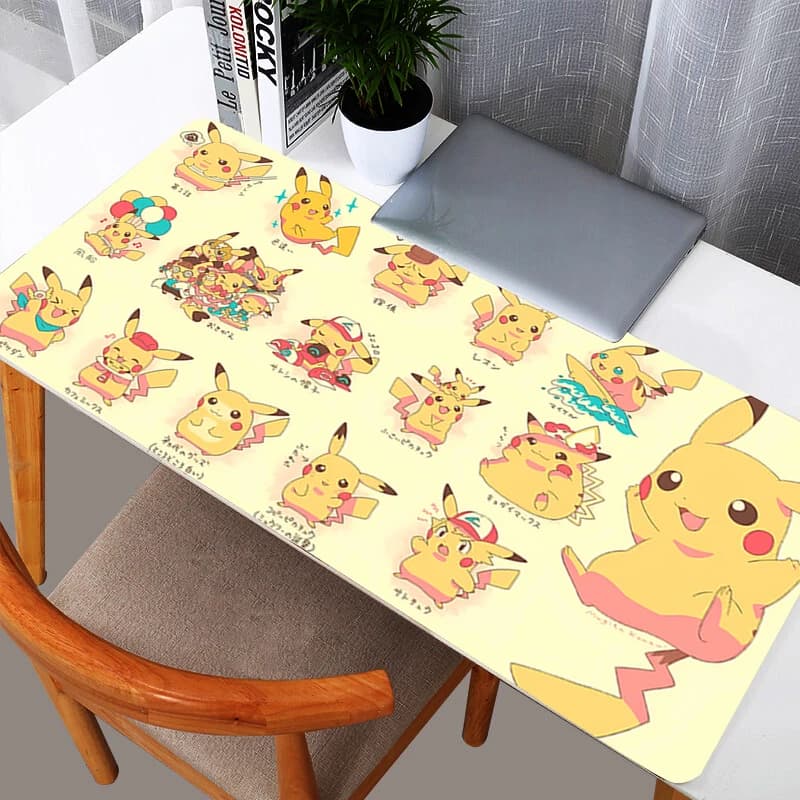 Tappetino per mouse Pokemon Pikachu Grande per PC Computer Gamer Kawaii Accessori da gioco Tappetino per mouse Tappetino per tastiera Tappetino da scrivania Tappeto da tavolo