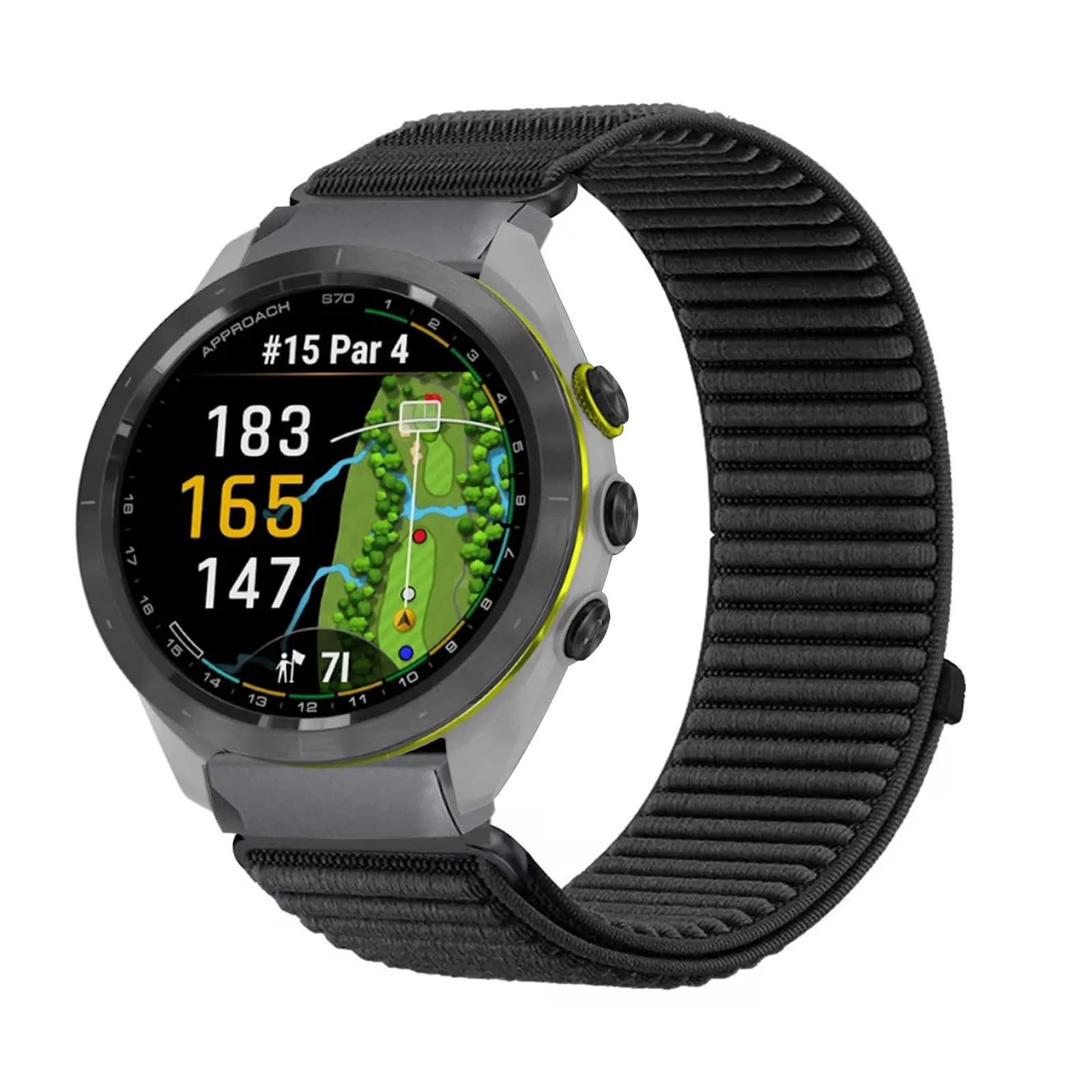 Fasce in nylon per Garmin Approach S70 42 mm/instinct 2S/Descent MK3 43mm/Descent MK3i 43mm Band, cinturino elastico in nylon velcro morbido